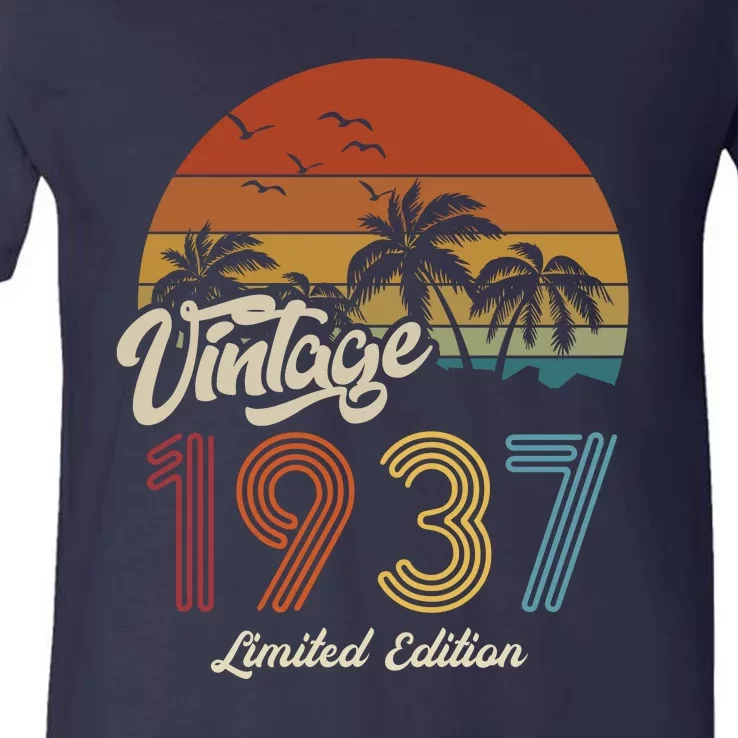 86th Birthday Vintage Limited Edition 1937 V-Neck T-Shirt