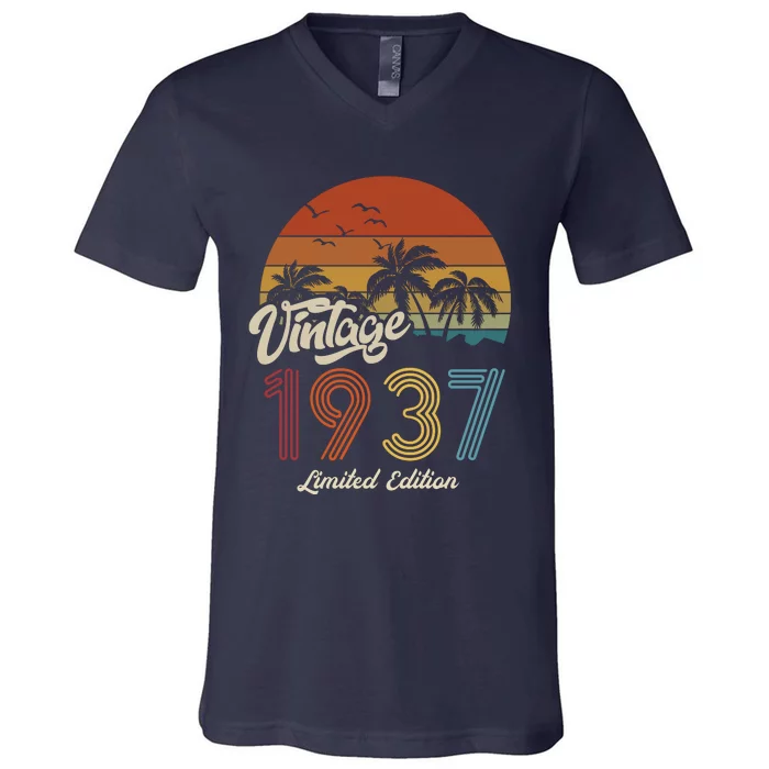 86th Birthday Vintage Limited Edition 1937 V-Neck T-Shirt