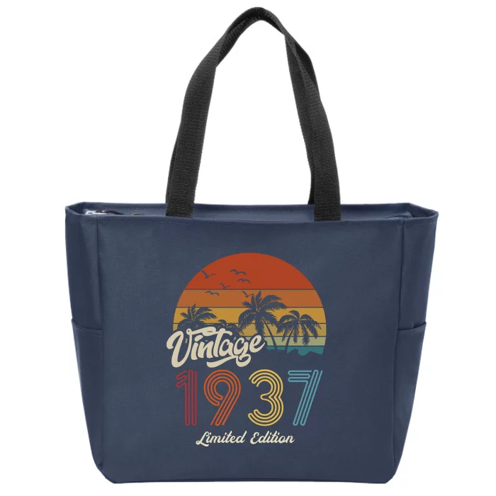 86th Birthday Vintage Limited Edition 1937 Zip Tote Bag