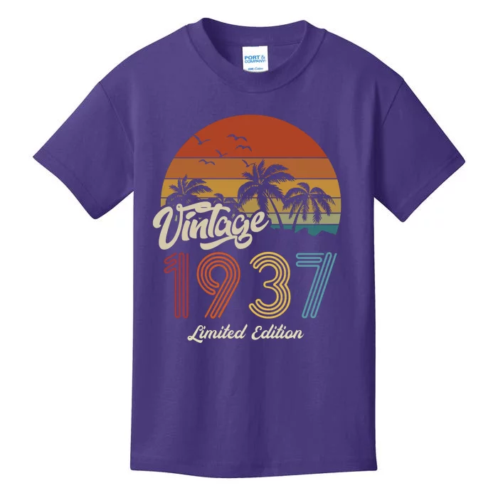 86th Birthday Vintage Limited Edition 1937 Kids T-Shirt