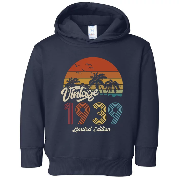 84th Birthday Vintage Limited Edition 1939 Toddler Hoodie