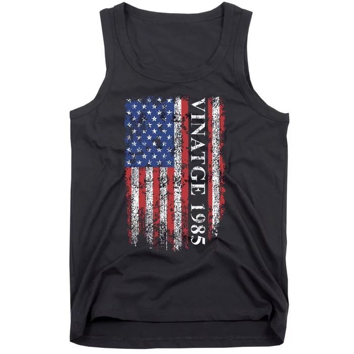 37th Birthday Vintage American Flag 1985 Tank Top