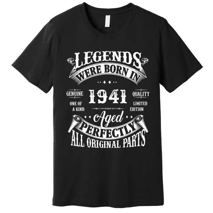 81st Birthday Vintage 1941 Birthday Gift For 81 Birthday Premium T-Shirt