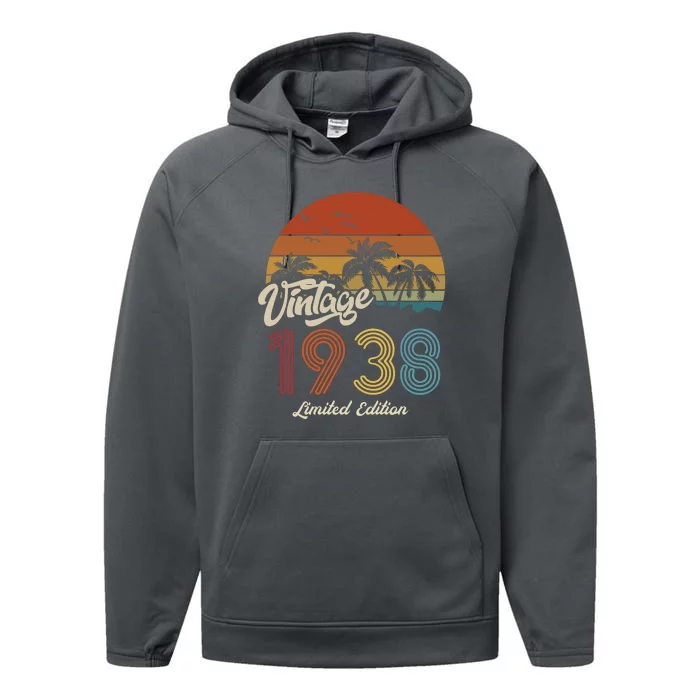 85th Birthday Vintage Limited Edition 1938 Performance Fleece Hoodie