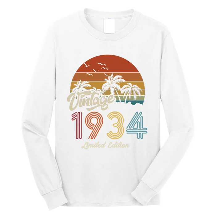 89th Birthday Vintage Limited Edition 1934 Long Sleeve Shirt