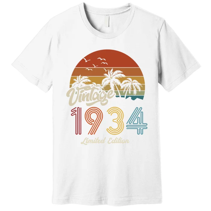 89th Birthday Vintage Limited Edition 1934 Premium T-Shirt