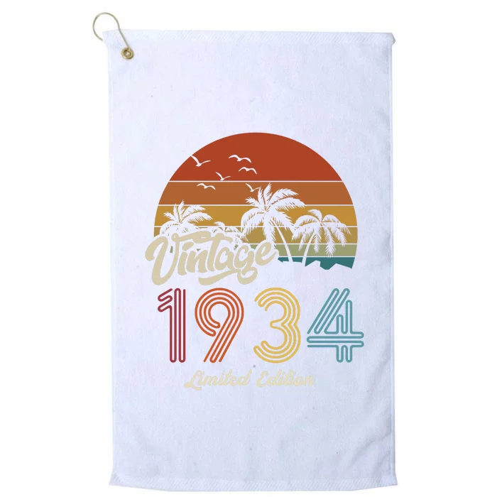 89th Birthday Vintage Limited Edition 1934 Platinum Collection Golf Towel