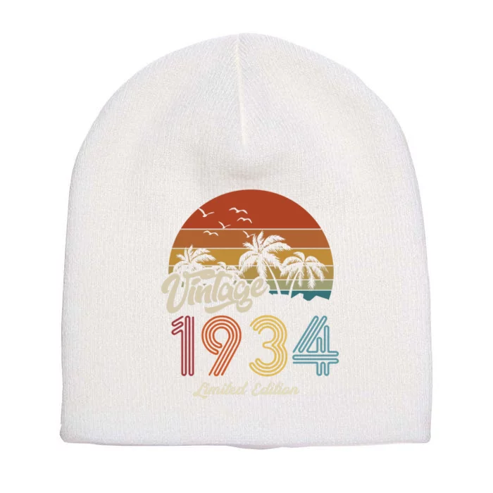 89th Birthday Vintage Limited Edition 1934 Short Acrylic Beanie