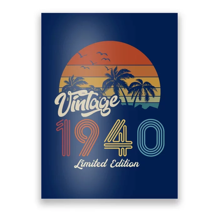 83rd Birthday Vintage Limited Edition 1940 Poster