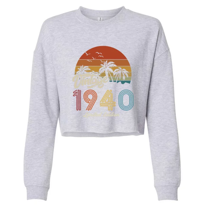 83rd Birthday Vintage Limited Edition 1940 Cropped Pullover Crew