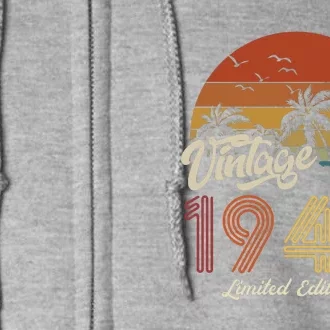 83rd Birthday Vintage Limited Edition 1940 Full Zip Hoodie