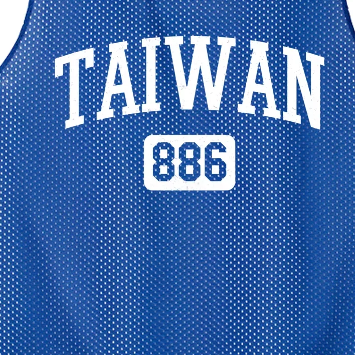 886 Country Area Code Pride Taiwan Taiwanese Gift Mesh Reversible Basketball Jersey Tank