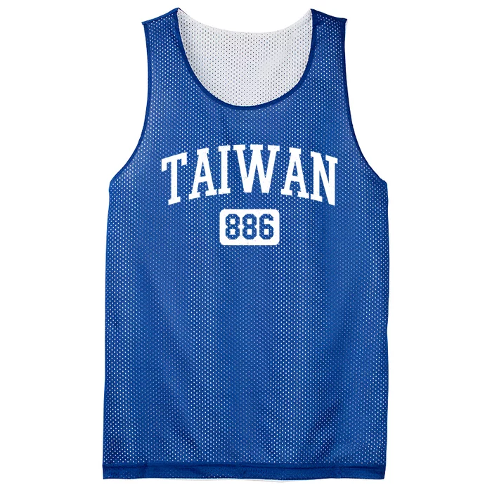 886 Country Area Code Pride Taiwan Taiwanese Gift Mesh Reversible Basketball Jersey Tank