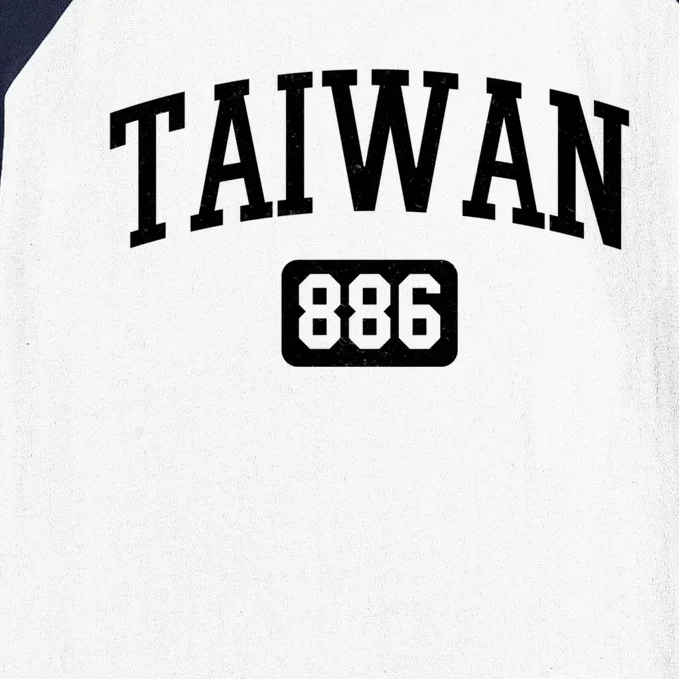 886 Country Area Code Pride Taiwan Taiwanese Gift Baseball Sleeve Shirt