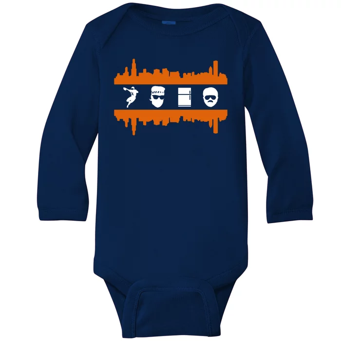 85 Chicago Bears Stars Sport Lover Baby Long Sleeve Bodysuit