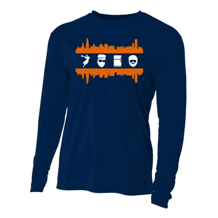 85 Chicago Bears Stars Sport Lover Cooling Performance Long Sleeve Crew