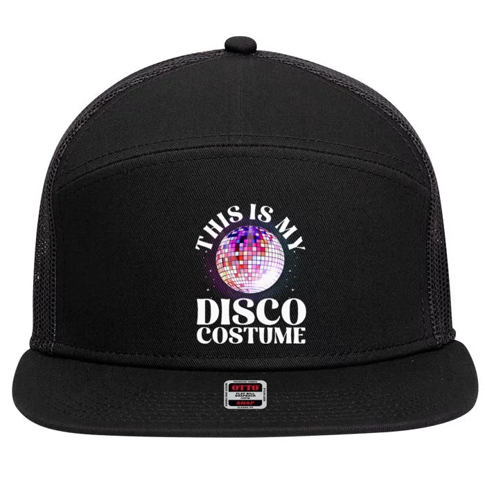 80s Disco Art For 70s Ball Costume Disco Dance 7 Panel Mesh Trucker Snapback Hat