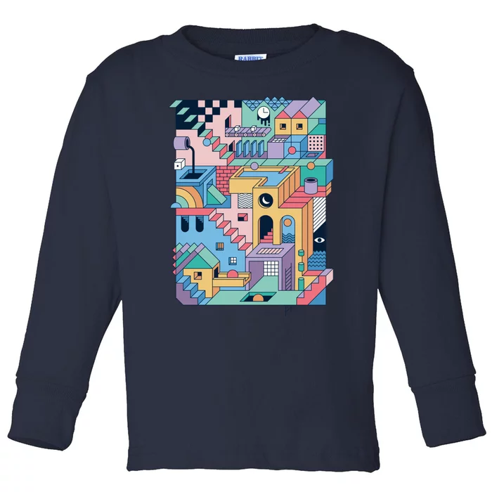 80S Escher Toddler Long Sleeve Shirt