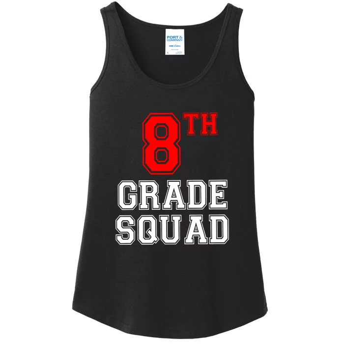 8th Eighth Grade Squad Back To School Teacher Gift Ladies Essential Tank