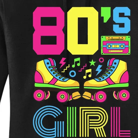 80s Girl 1980s Fashion Theme Party Outfit Eighties Women's Pullover Hoodie