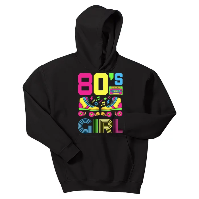 80s Girl 1980s Fashion Theme Party Outfit Eighties Kids Hoodie