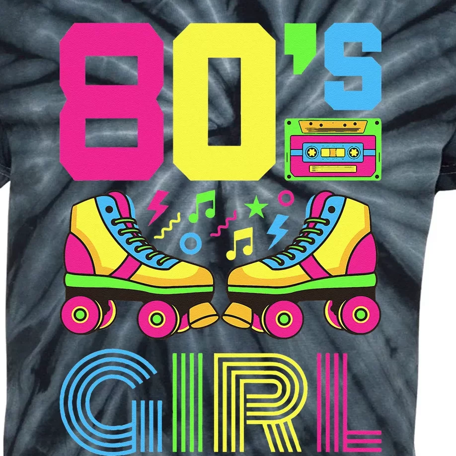 80s Girl 1980s Fashion Theme Party Outfit Eighties Kids Tie-Dye T-Shirt