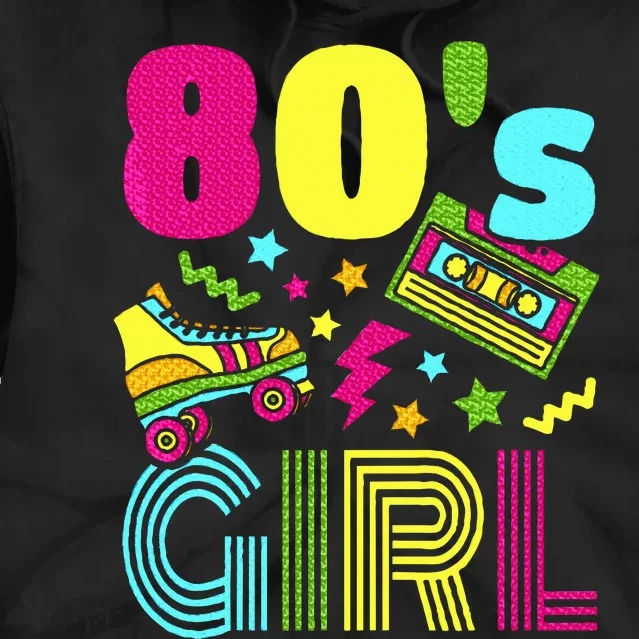 80s Girl 1980s Theme Party 80s Costume Outfit Tie Dye Hoodie