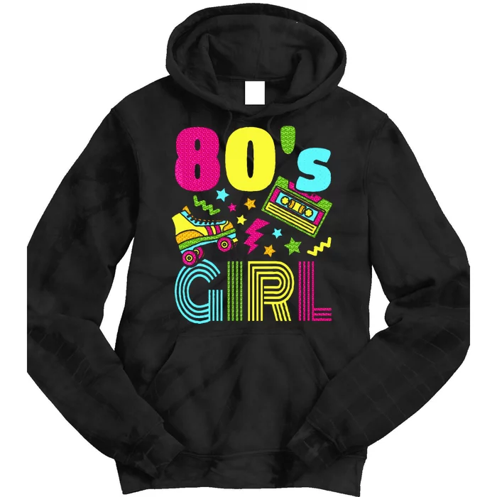 80s Girl 1980s Theme Party 80s Costume Outfit Tie Dye Hoodie