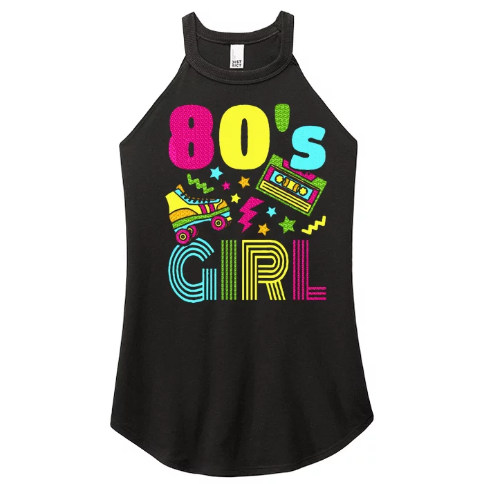 80s Girl 1980s Theme Party 80s Costume Outfit Women’s Perfect Tri Rocker Tank