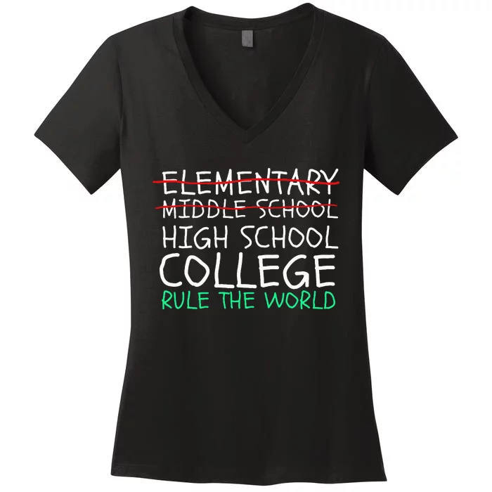 8th Grade Graduation Hilarious Middle School Memories Women's V-Neck T-Shirt