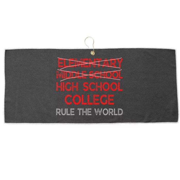 8th Grade Graduation Funny Middle School Graduation Large Microfiber Waffle Golf Towel