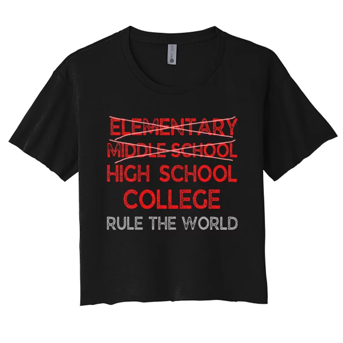 8th Grade Graduation Funny Middle School Graduation Women's Crop Top Tee