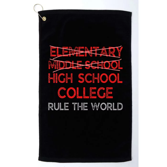 8th Grade Graduation Funny Middle School Graduation Platinum Collection Golf Towel