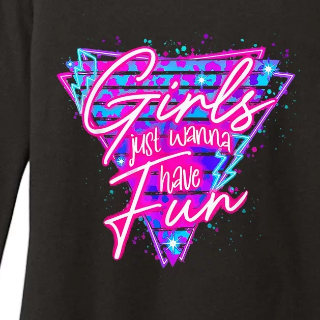 80s Girl Just Wanna Have Fun Nostalgia 1980s Womens CVC Long Sleeve Shirt