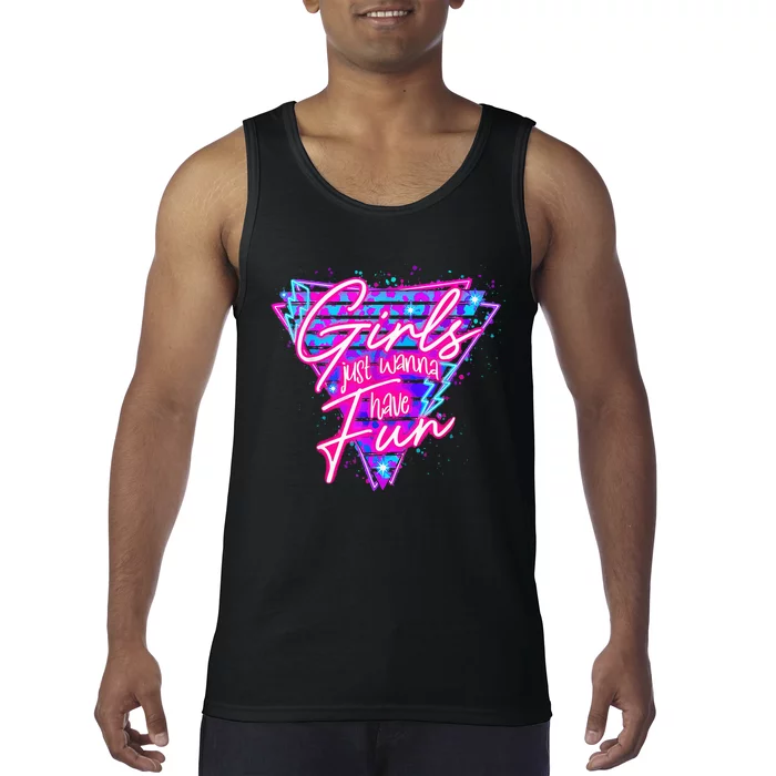 80s Girl Just Wanna Have Fun Nostalgia 1980s Tank Top