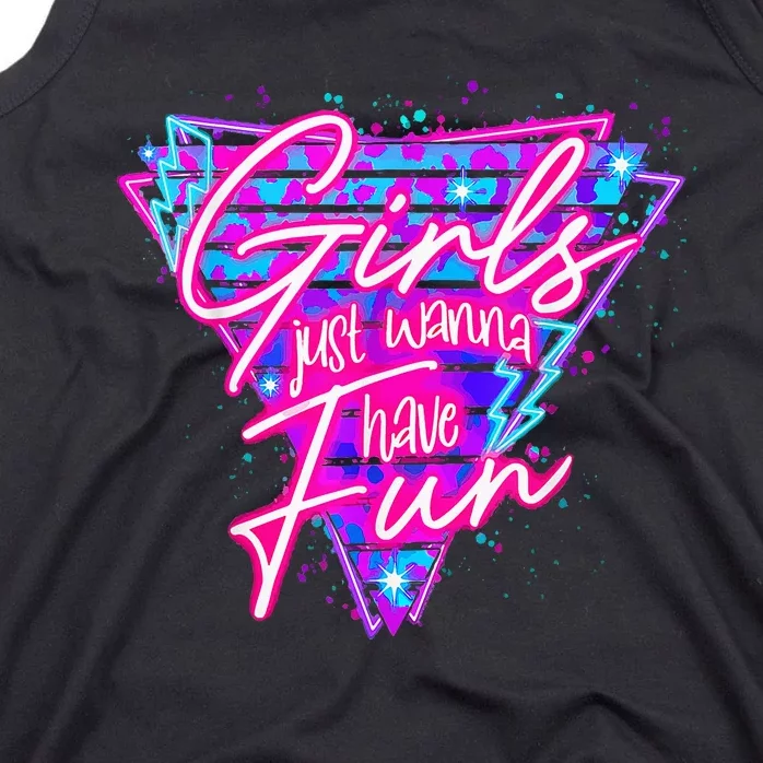 80s Girl Just Wanna Have Fun Nostalgia 1980s Tank Top