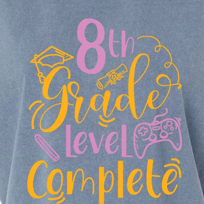 8th Grade Level Complete Eighth Grader School Graduation Garment-Dyed Women's Muscle Tee