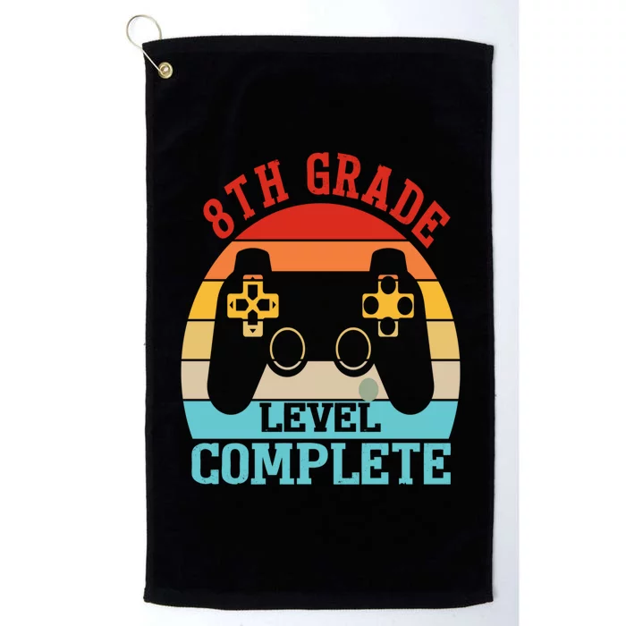 8th Grade Level Complete Last Day Of School Graduation Platinum Collection Golf Towel