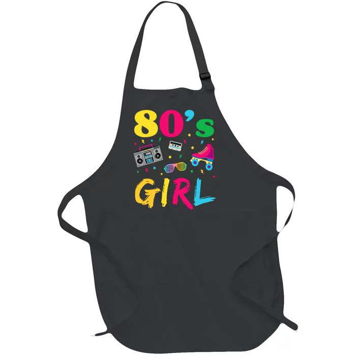 80s Girl Retro Costume Full-Length Apron With Pocket