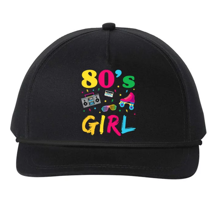 80s Girl Retro Costume Snapback Five-Panel Rope Hat