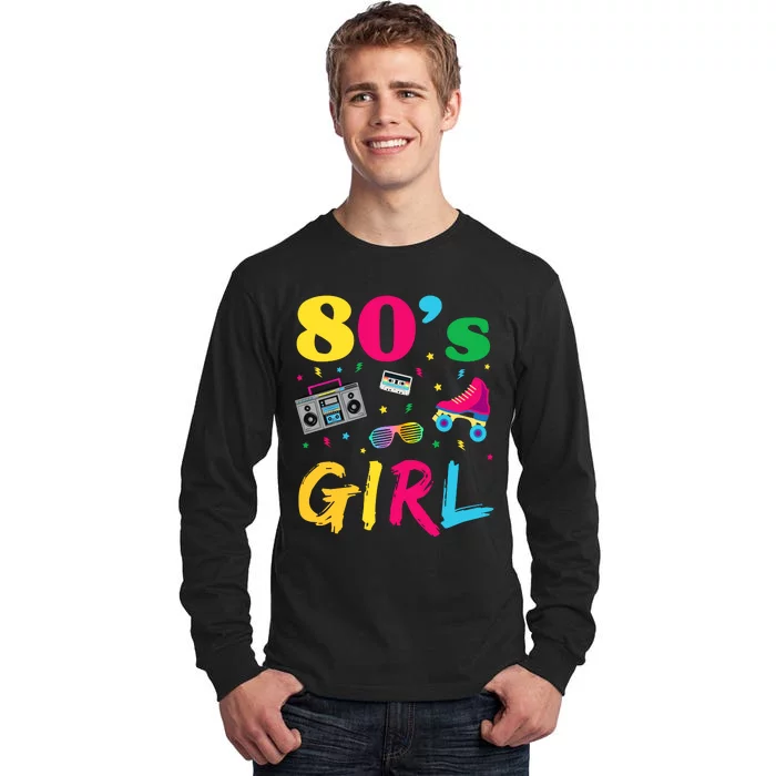 80s Girl Retro Costume Tall Long Sleeve T-Shirt