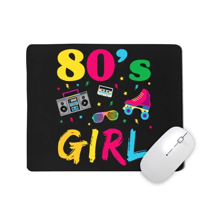 80s Girl Retro Costume Mousepad