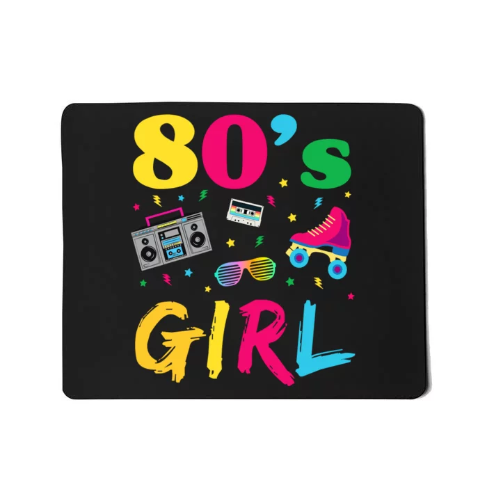 80s Girl Retro Costume Mousepad