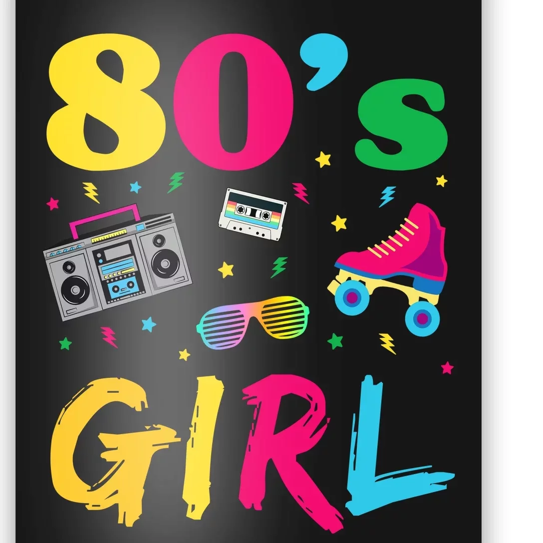 80s Girl Retro Costume Poster