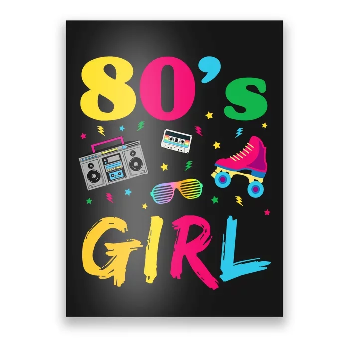 80s Girl Retro Costume Poster