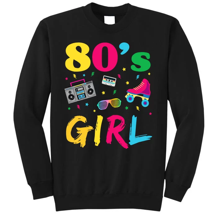 80s Girl Retro Costume Tall Sweatshirt