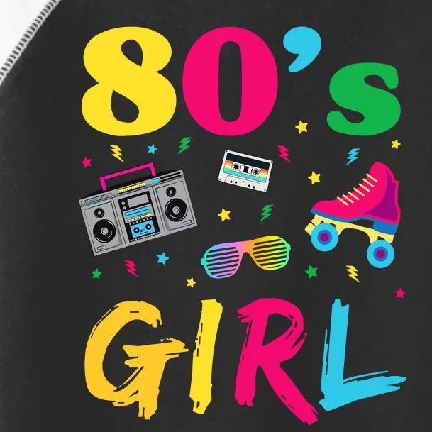 80s Girl Retro Costume Toddler Fine Jersey T-Shirt