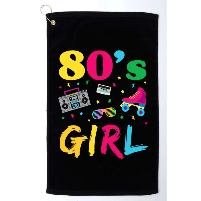 80s Girl Retro Costume Platinum Collection Golf Towel