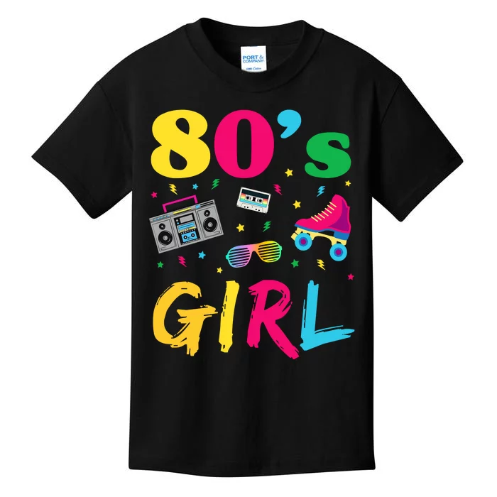 80s Girl Retro Costume Kids T-Shirt