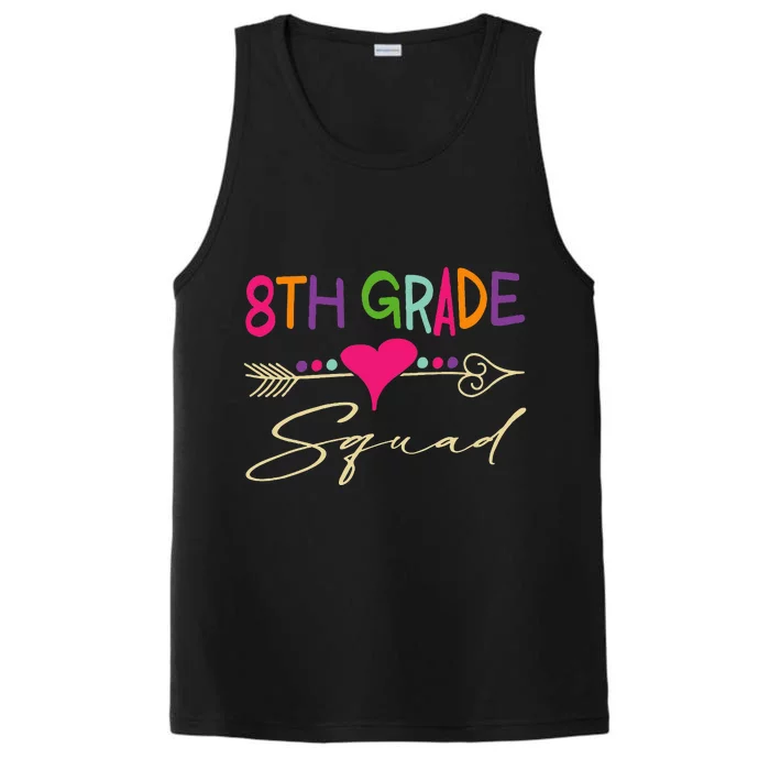 8Th Grade Squad Welcome Back To School Performance Tank